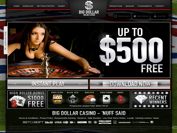 Big casino login