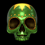 Символ Череп зеленый в Dia De Los Muertos 2