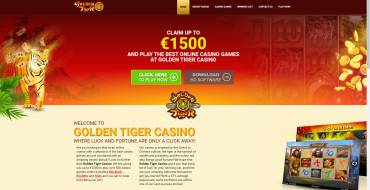 Golden Tiger Casino: Главная страница