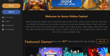 Horus Casino: Онлайн-казино Horus