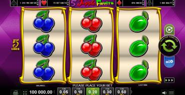 5 Juggle Fruits: Игровой автомат