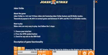 Joker Strike: Правила игры