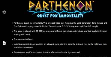 Parthenon Quest for Immortality: Правила