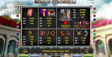 Roman Colosseum: Выигрыши