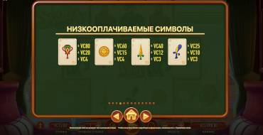 Scopa: Paytable 2