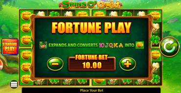 Spins O' Gold Fortune Play: Уникальные функции