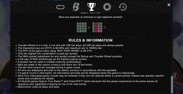 Thunder Wheel: Правила