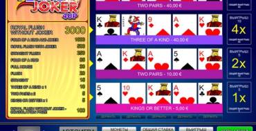 Vegas Joker 4Up Poker: Комбинации