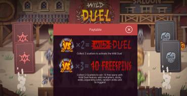 Wild Duel: Таблица выплат