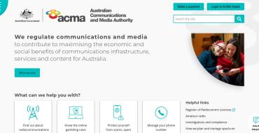 Australian Communications and Media Authority: Официальный сайт ACMA