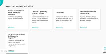 Australian Communications and Media Authority: Услуги в сфере онлайн-гемблинга